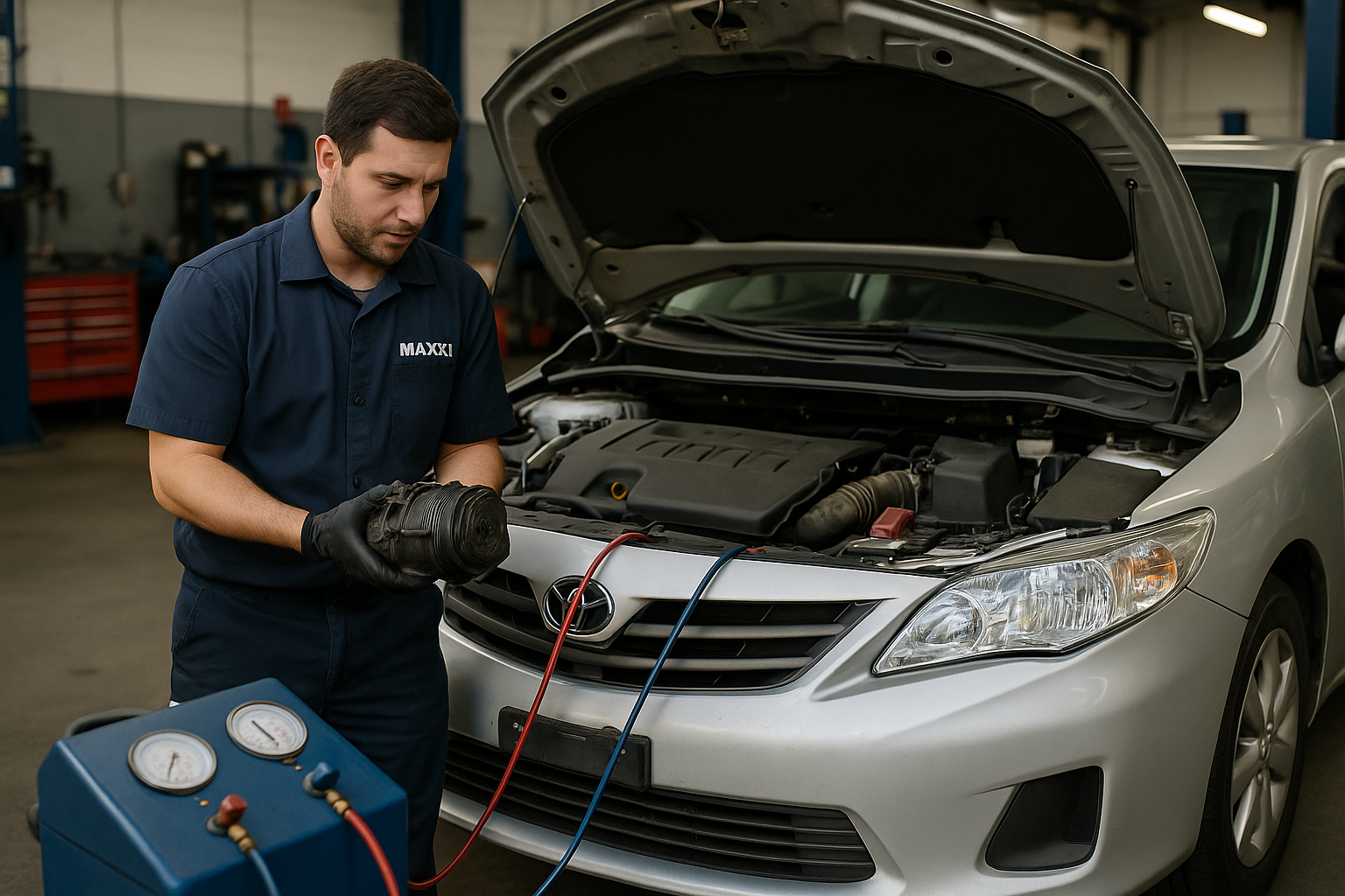 Troca de compressor Corolla BH